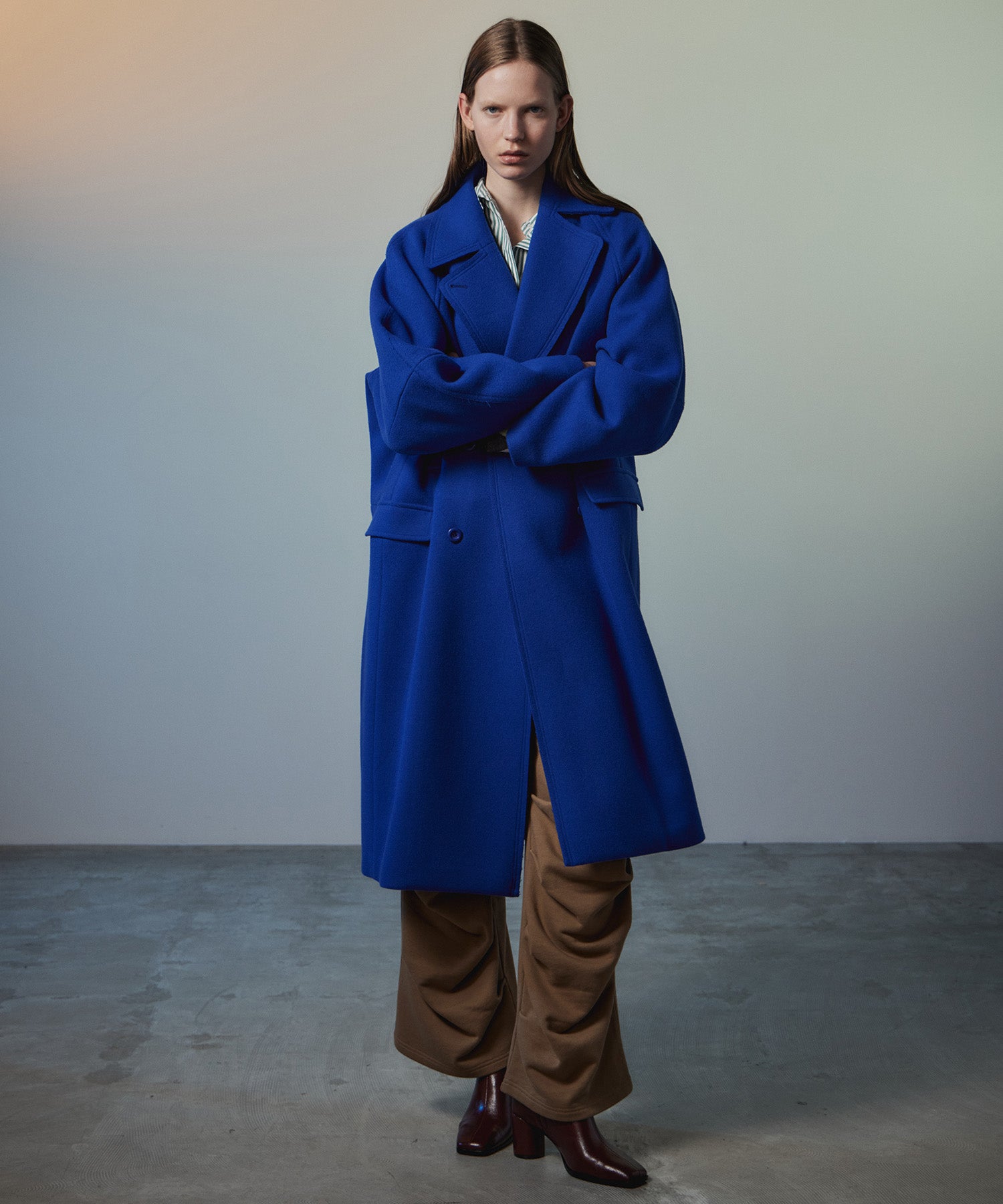 【26AUTUMN PRE-ORDER】Super 140 Balloon Sleeve Wool Long Coat
