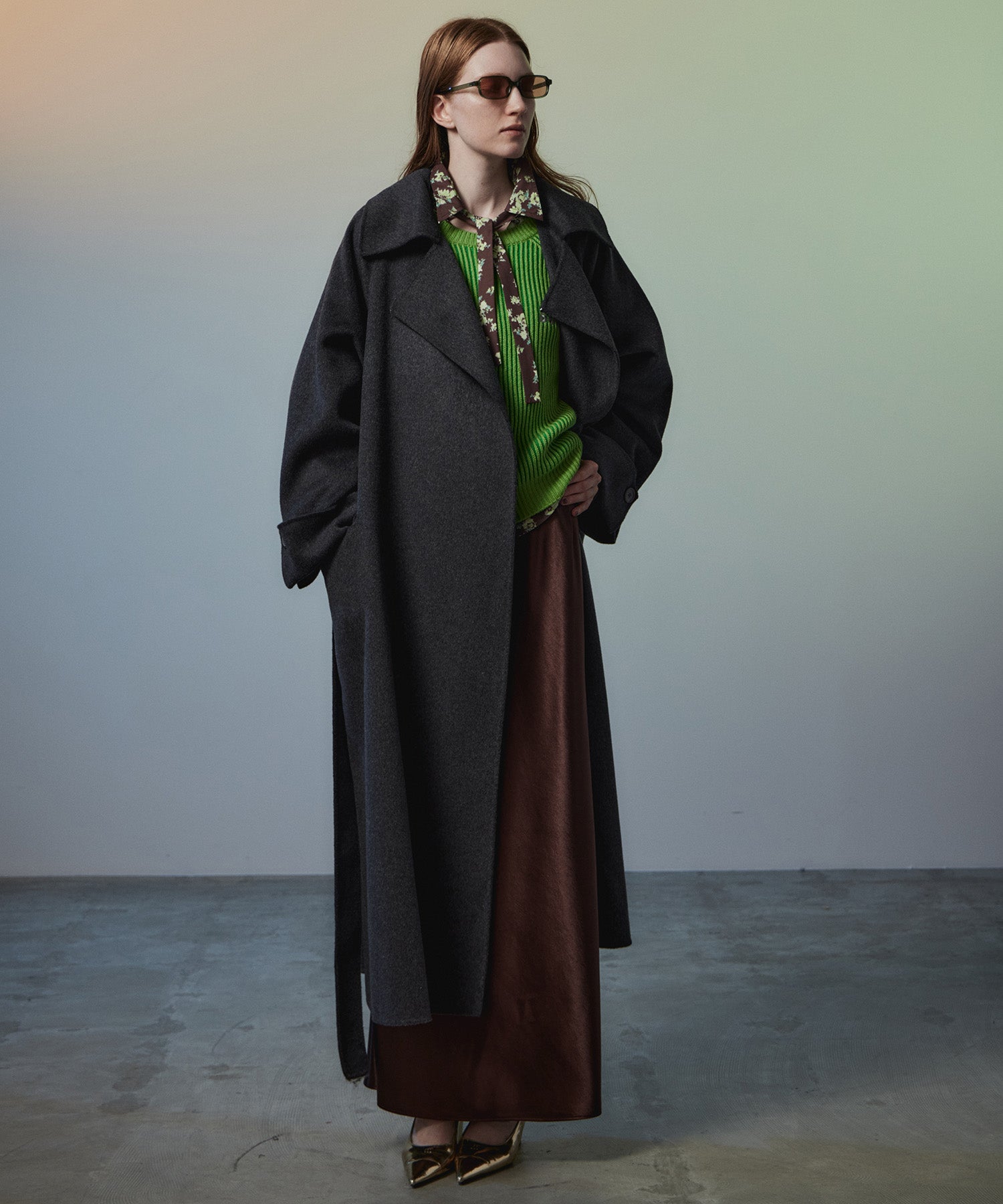 【26AUTUMN PRE-ORDER】Cashmere Blend Double-Face Gown Coat