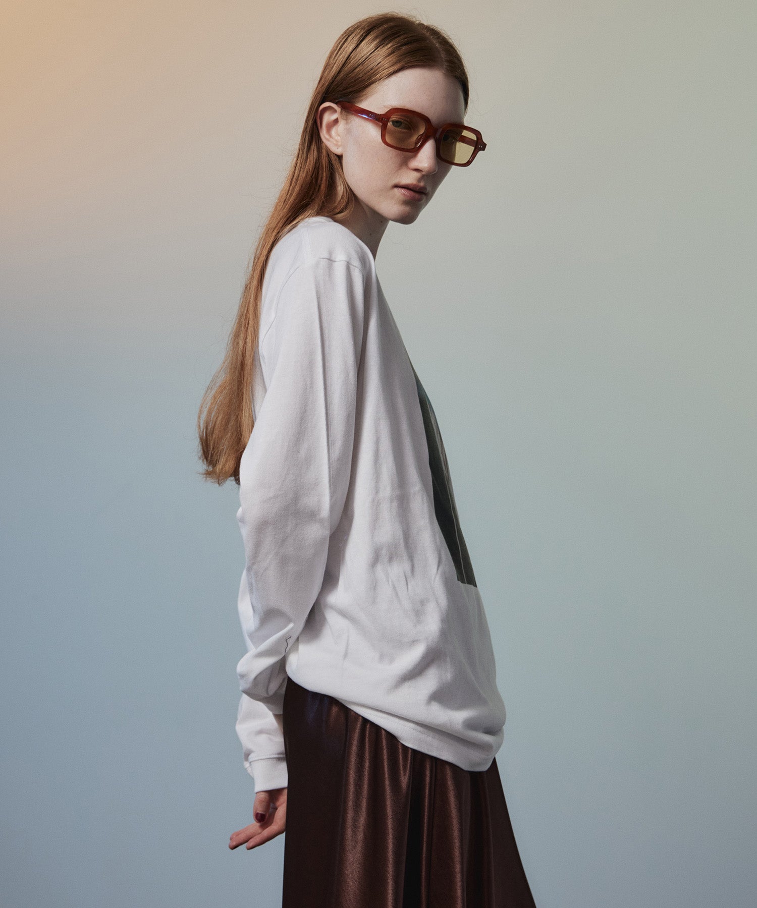 【26AUTUMN PRE-ORDER】Blurred Emotion Logo Print Long Sleeve T-Shirt