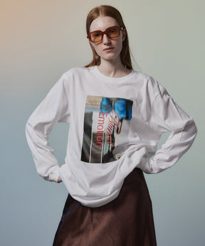 【26AUTUMN PRE-ORDER】Blurred Emotion Logo Print Long Sleeve T-Shirt