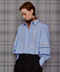 Pintuck Lace Blouse