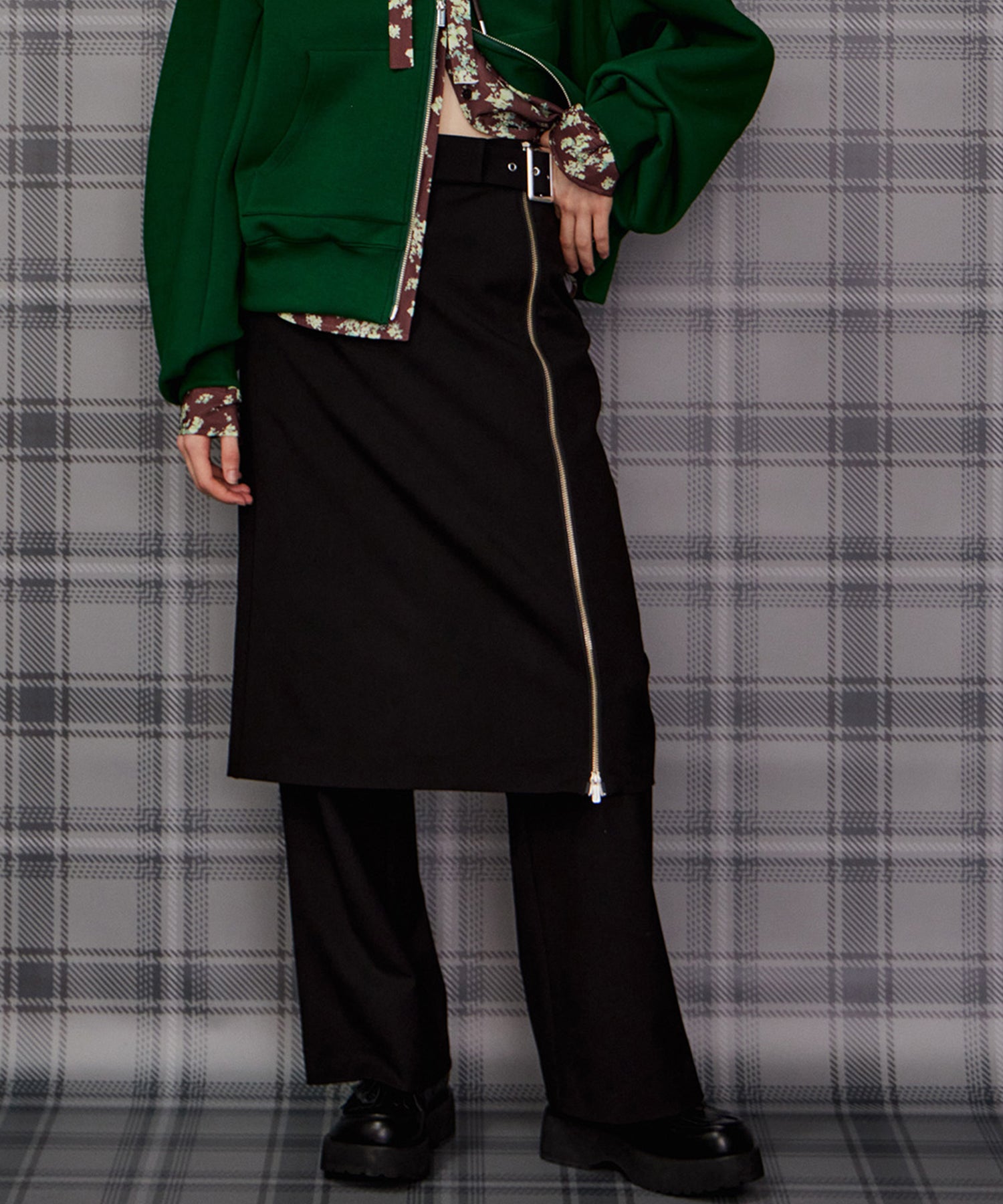 【26AUTUMN PRE-ORDER】Zipper Skirt Set Pants