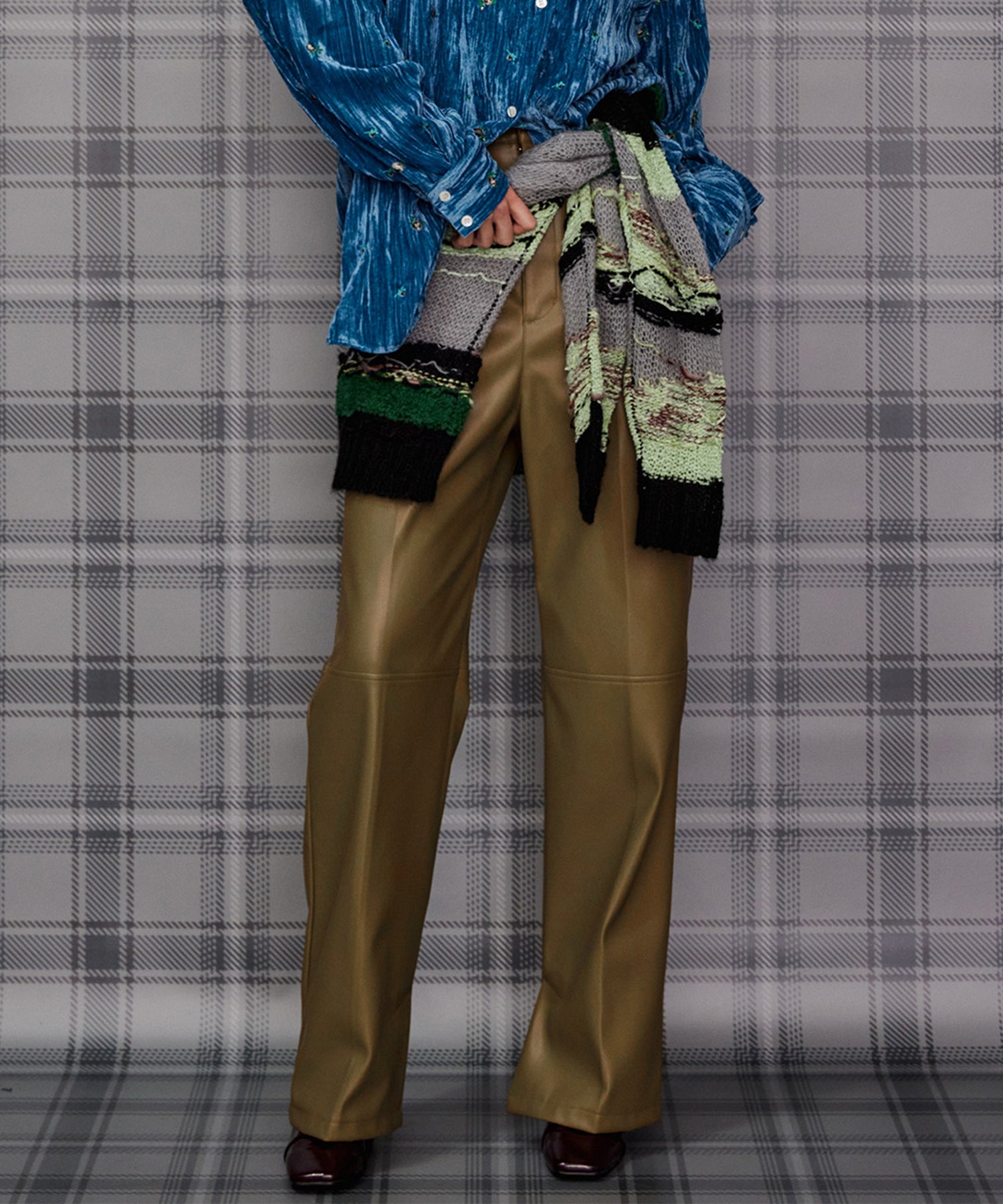 【26AUTUMN PRE-ORDER】Straight Vegan Leather Pants