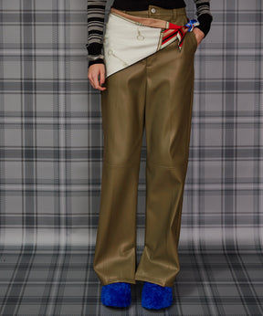 【26AUTUMN PRE-ORDER】Straight Vegan Leather Pants