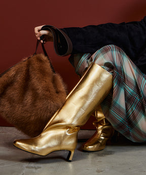 【26AUTUMN PRE-ORDER】Round-Toe Wide Long Boots
