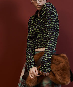 【26AUTUMN PRE-ORDER】Shirring Border Polo Shirt