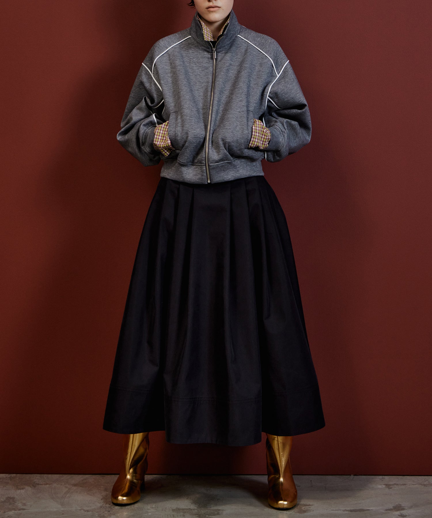 【26AUTUMN PRE-ORDER】Wide Tuck Volume Skirt