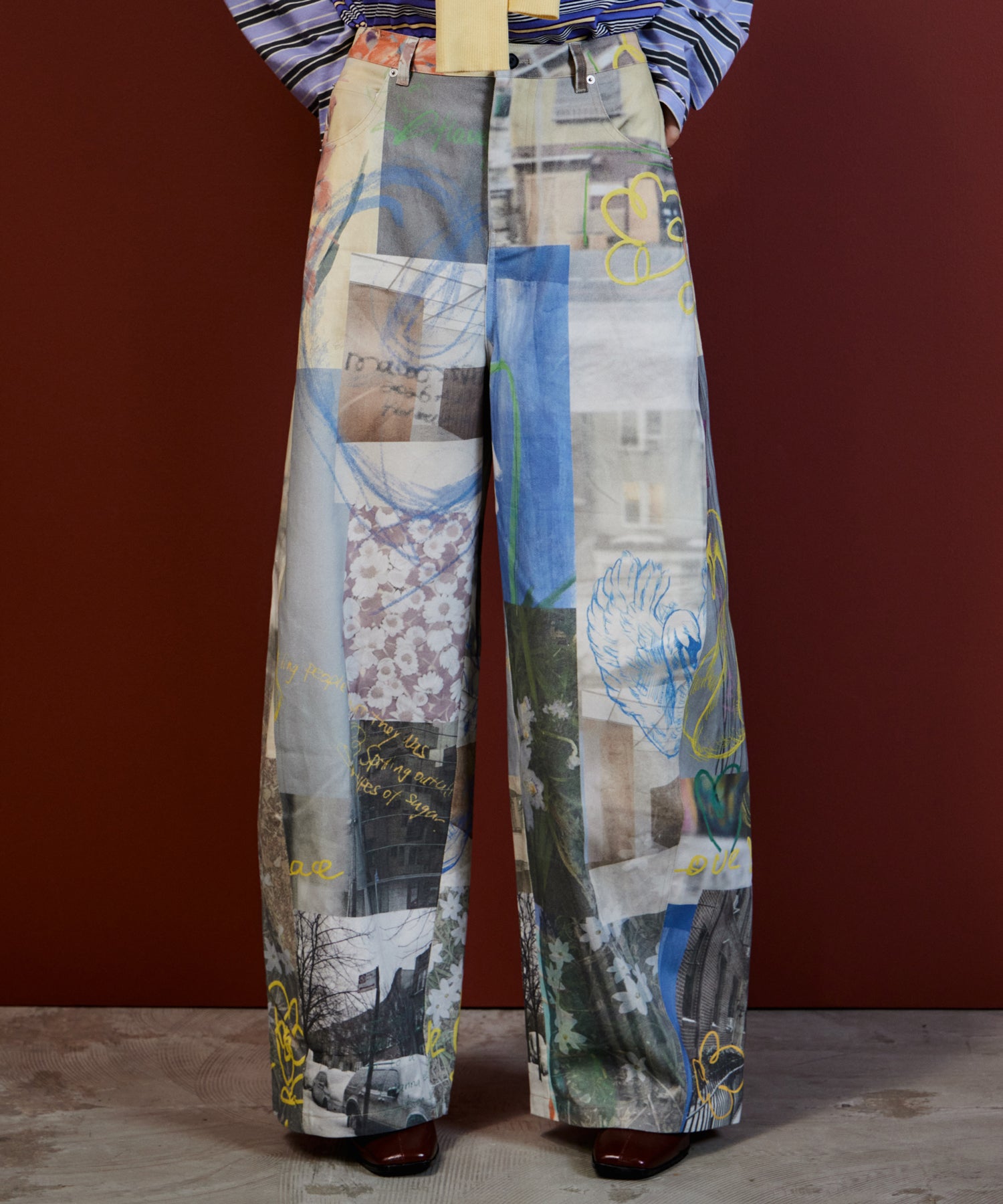 【26AUTUMN PRE-ORDER】Collage Drawing Pants