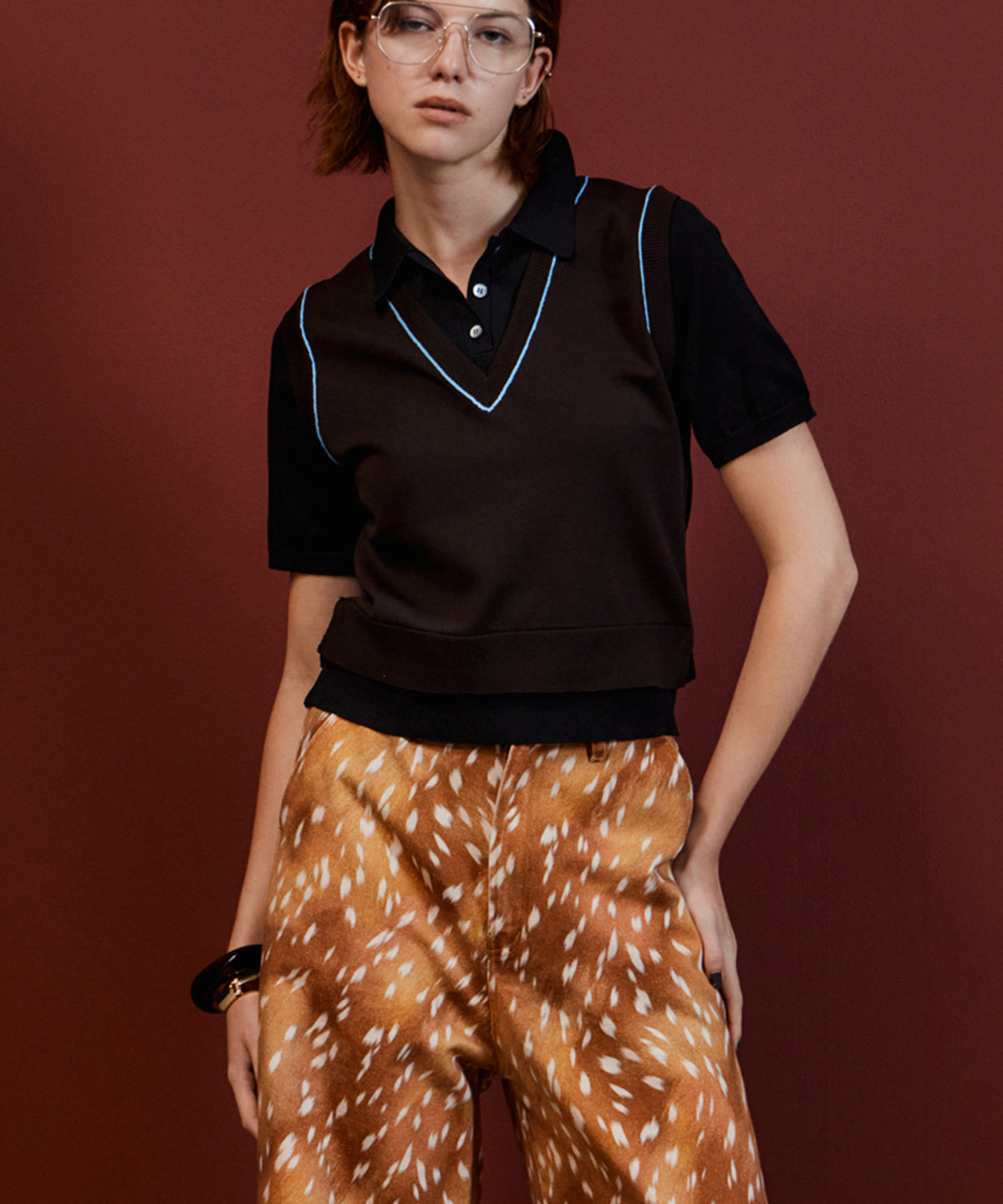 【26AUTUMN PRE-ORDER】Polo Layered Knit