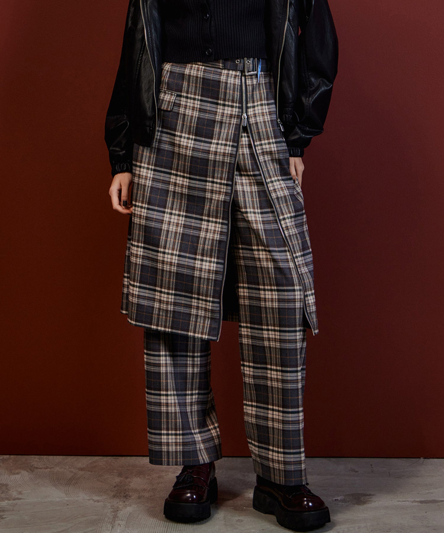 【26AUTUMN PRE-ORDER】Zipper Skirt Set Pants