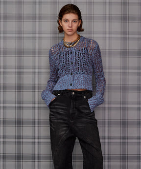【26AUTUMN PRE-ORDER】Mesh Slub Compact Cardigan