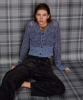 【26AUTUMN PRE-ORDER】Mesh Slub Compact Cardigan