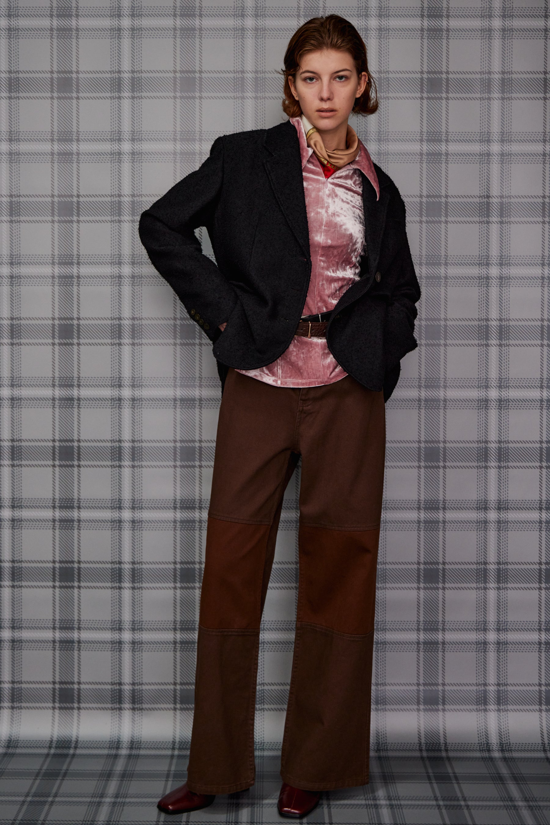 【26AUTUMN PRE-ORDER】Knee Patch Wide Denim