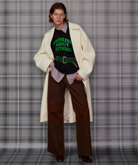 Super140's Balloon Sleeve Wool Long Coat