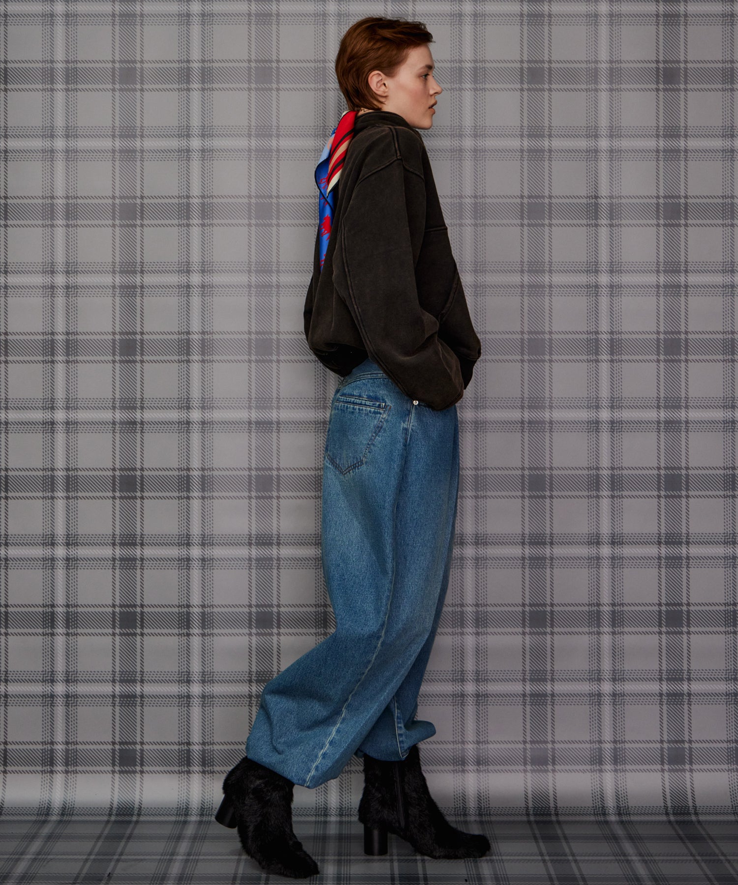 【26AUTUMN PRE-ORDER】Fur-Like Square Short Boots