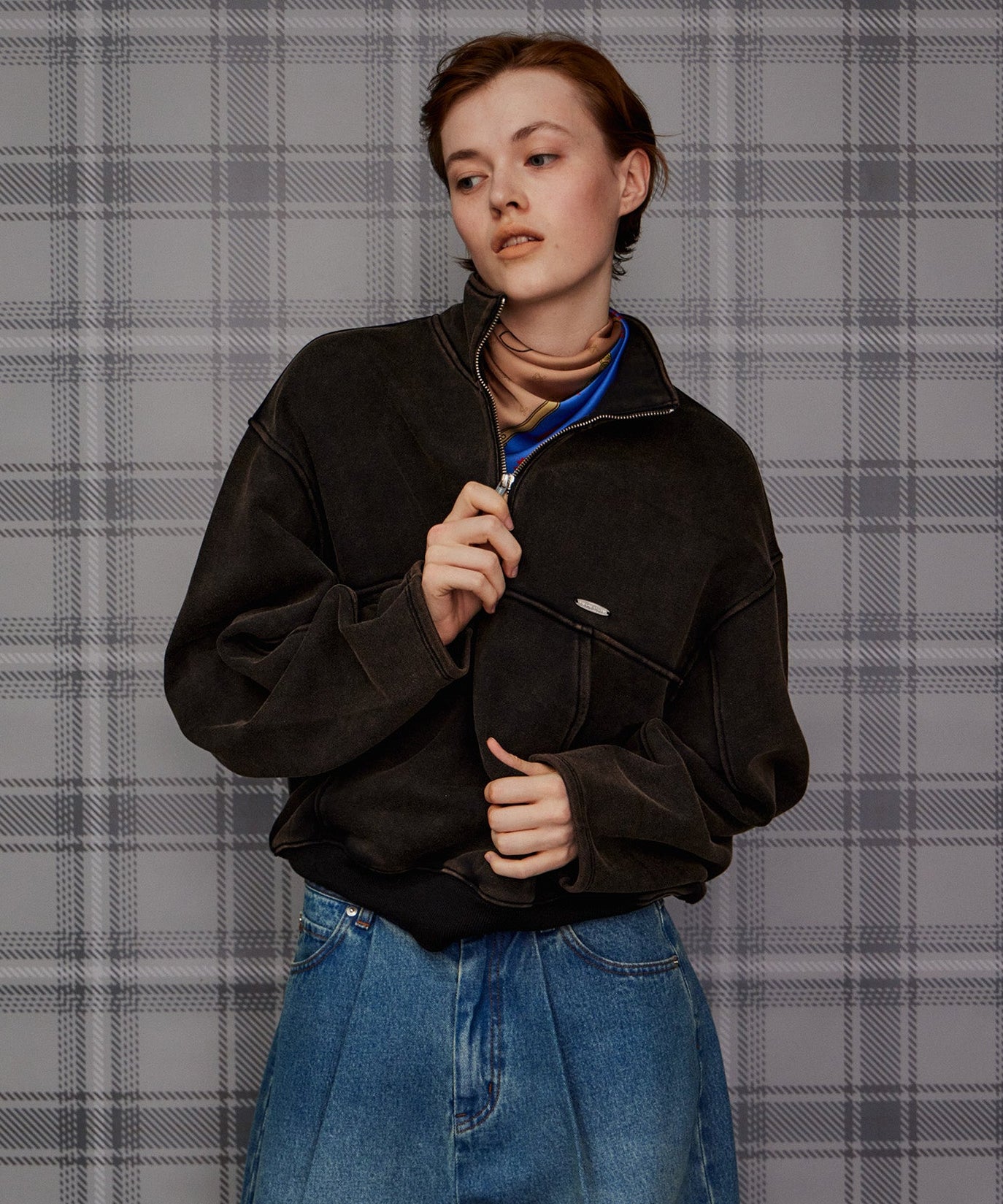 【26AUTUMN PRE-ORDER】Short Half-Zip Sweatshirt