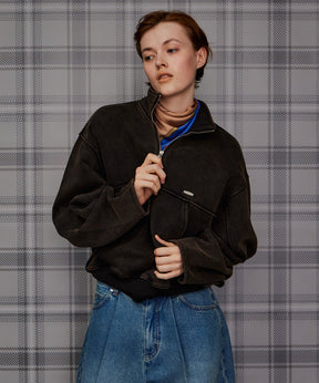 【26AUTUMN PRE-ORDER】Short Half-Zip Sweatshirt