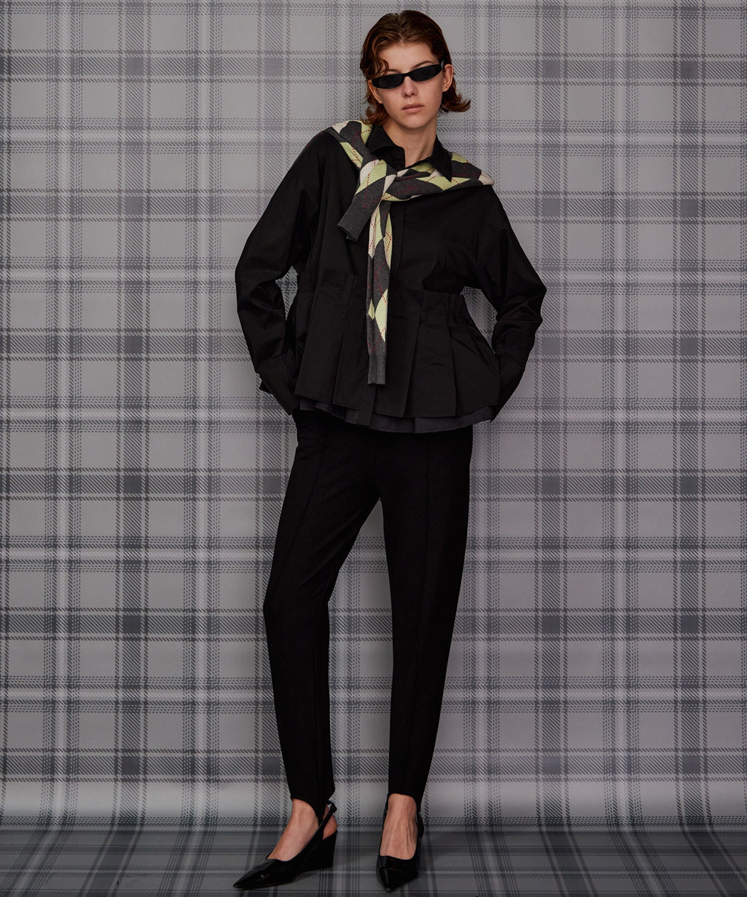 【26AUTUMN PRE-ORDER】Pintuck Stretch Stirrup Pants