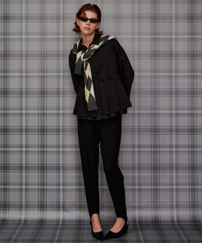 【26AUTUMN PRE-ORDER】Tuck Pleated Peplum Shirt
