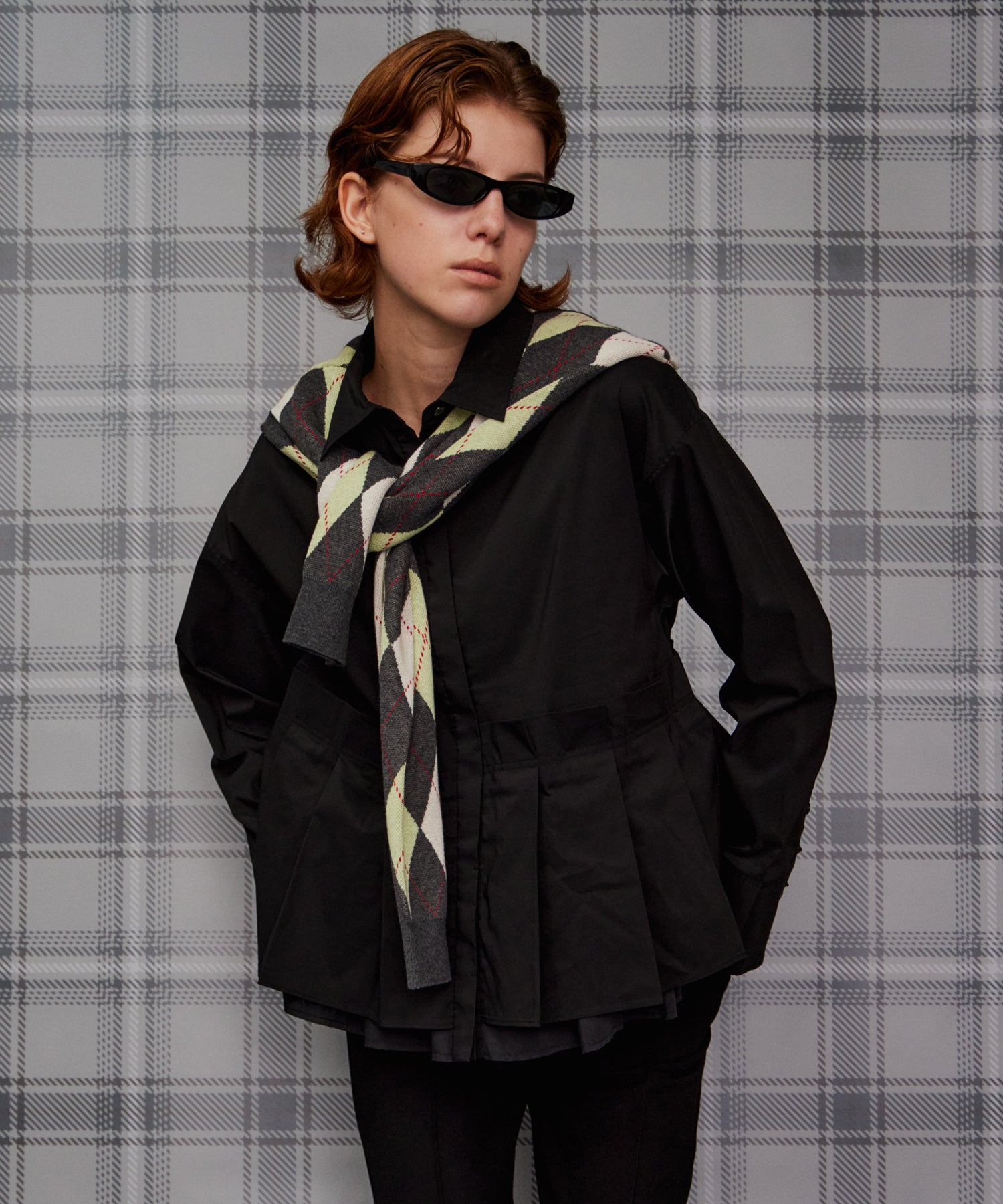 【26AUTUMN PRE-ORDER】Tuck Pleated Peplum Shirt