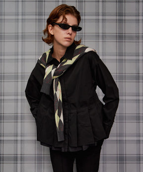 【26AUTUMN PRE-ORDER】Tuck Pleated Peplum Shirt
