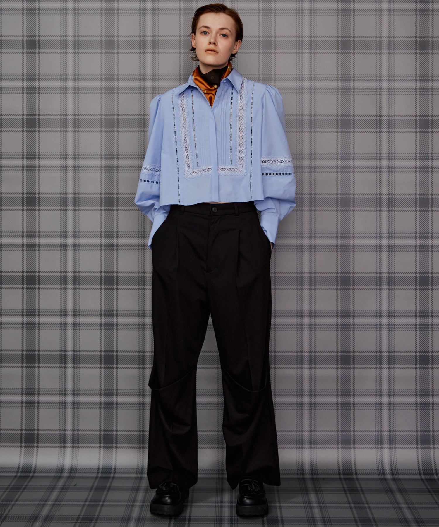 【26AUTUMN PRE-ORDER】Pintuck Lace Blouse