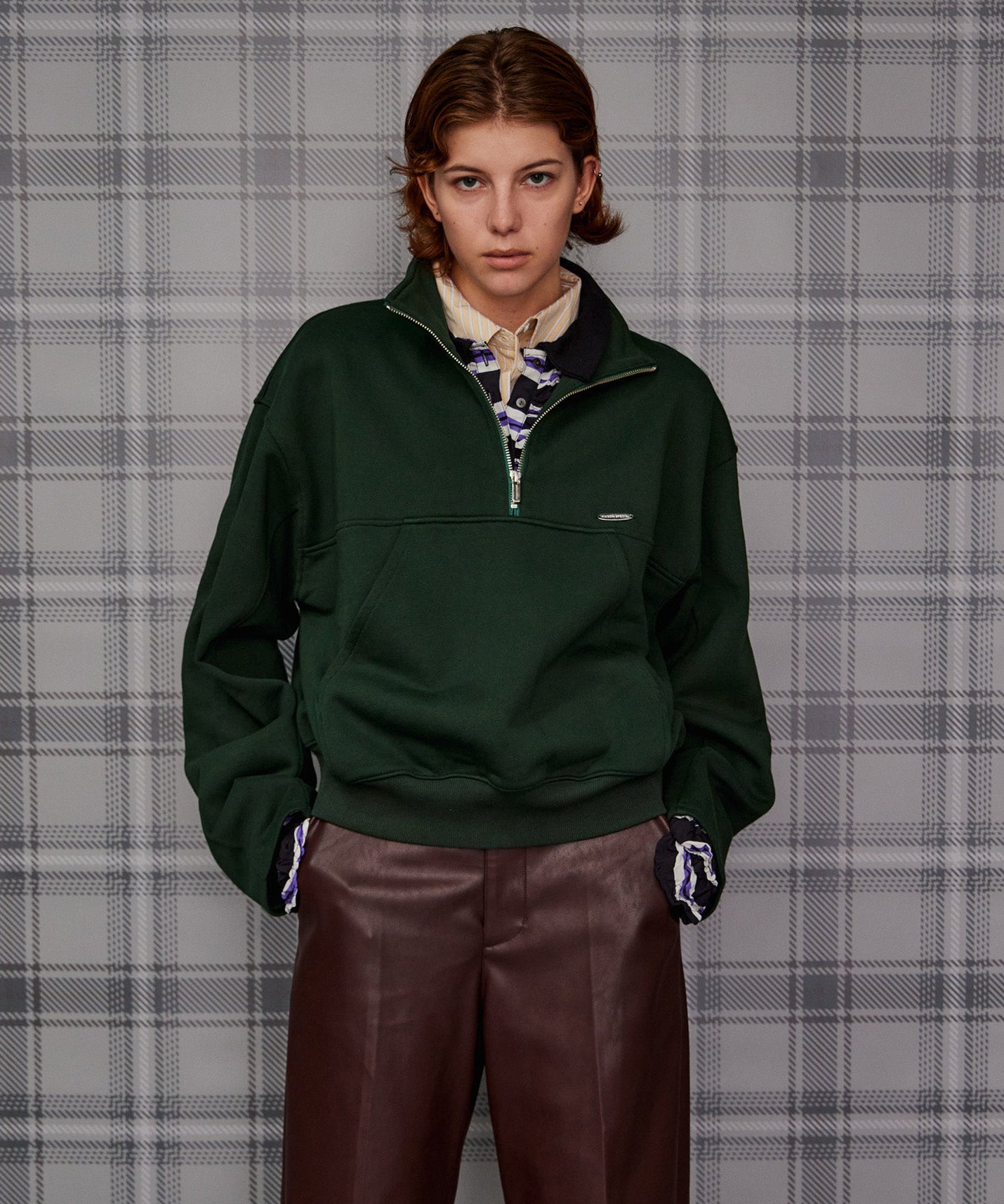 【26AUTUMN PRE-ORDER】Short Half-Zip Sweatshirt