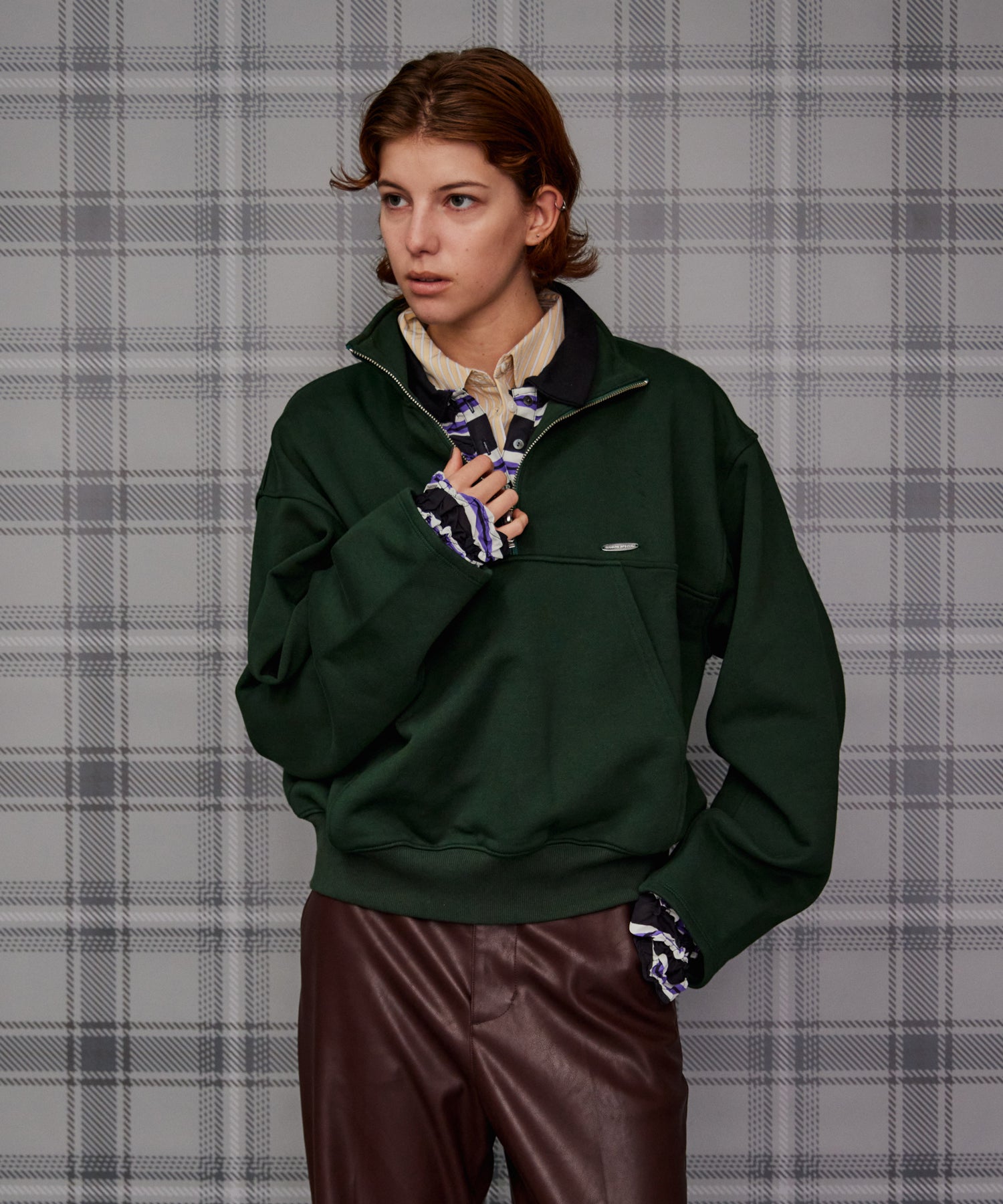 【26AUTUMN PRE-ORDER】Short Half-Zip Sweatshirt