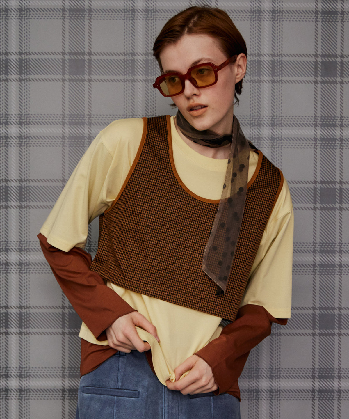 【26AUTUMN PRE-ORDER】Multi-Fabric Layered T-Shirt
