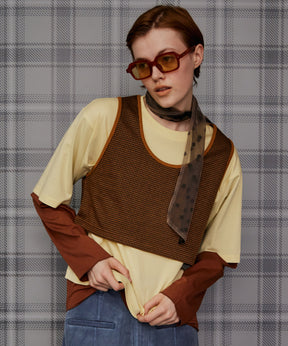 【26AUTUMN PRE-ORDER】Multi-Fabric Layered T-Shirt