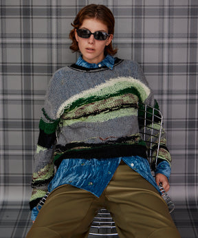 【26AUTUMN PRE-ORDER】Multi-Border Sheer Knit