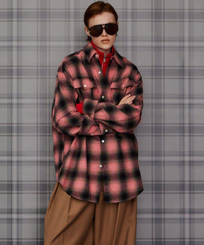 【26AUTUMN PRE-ORDER】2WAY Check Overshirt