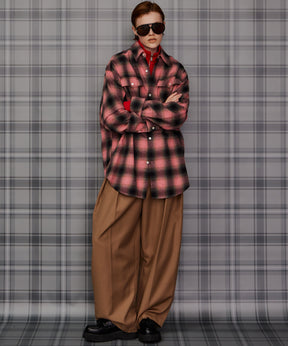 【26AUTUMN PRE-ORDER】2WAY Check Overshirt