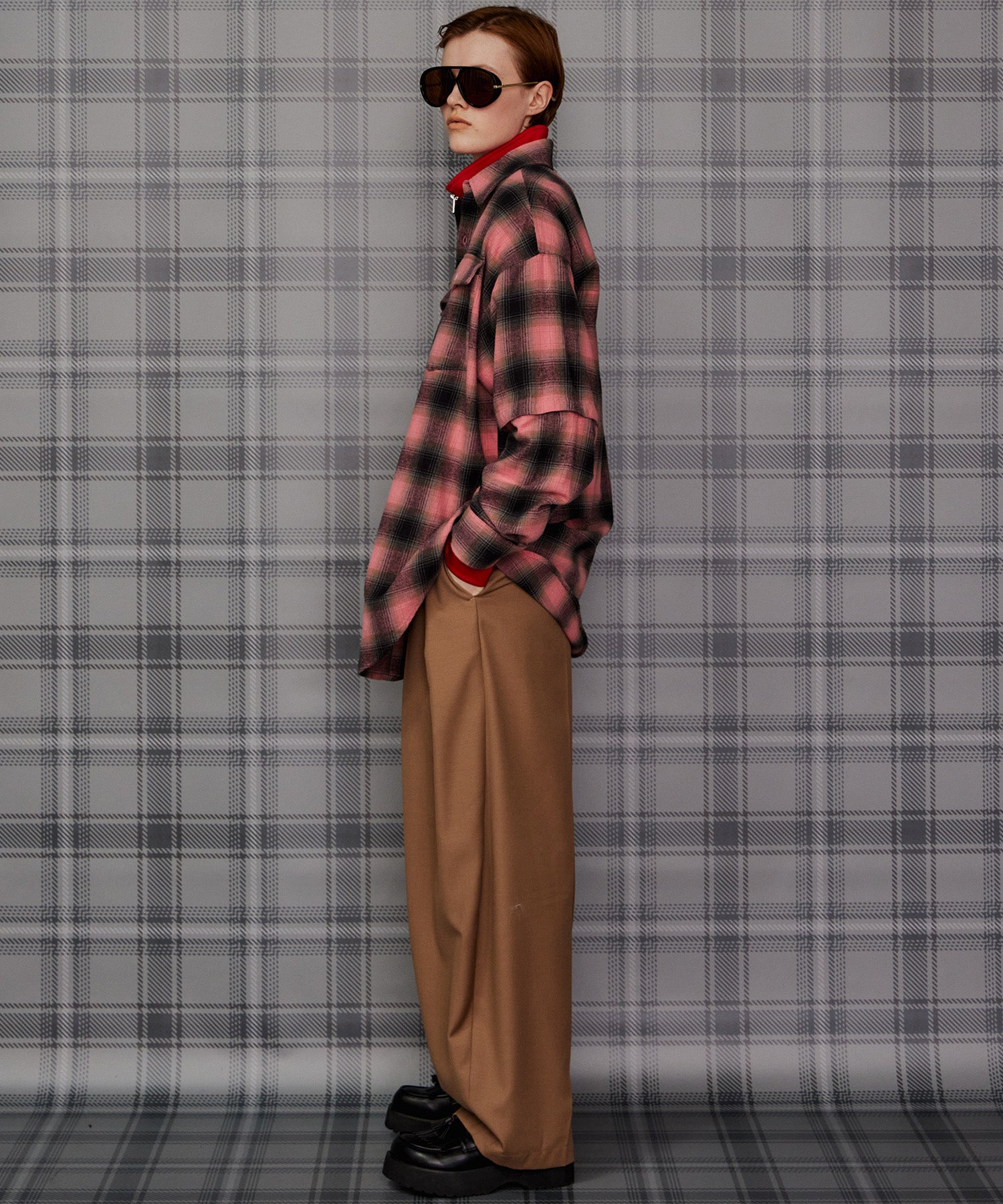 【26AUTUMN PRE-ORDER】2WAY Check Overshirt