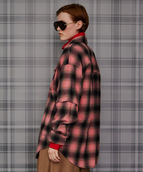 【26AUTUMN PRE-ORDER】2WAY Check Overshirt