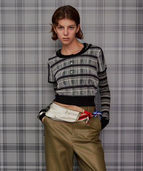 【26AUTUMN PRE-ORDER】Layered Check-Like Knit
