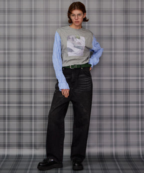 【26AUTUMN PRE-ORDER】Washer Shirt Docking Print T-Shirt