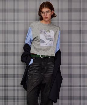 【26AUTUMN PRE-ORDER】Washer Shirt Docking Print T-Shirt