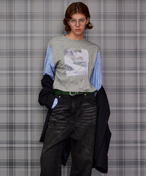 【26AUTUMN PRE-ORDER】Washer Shirt Docking Print T-Shirt