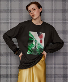 【26AUTUMN PRE-ORDER】Blurred Emotion Logo Print Long Sleeve T-Shirt
