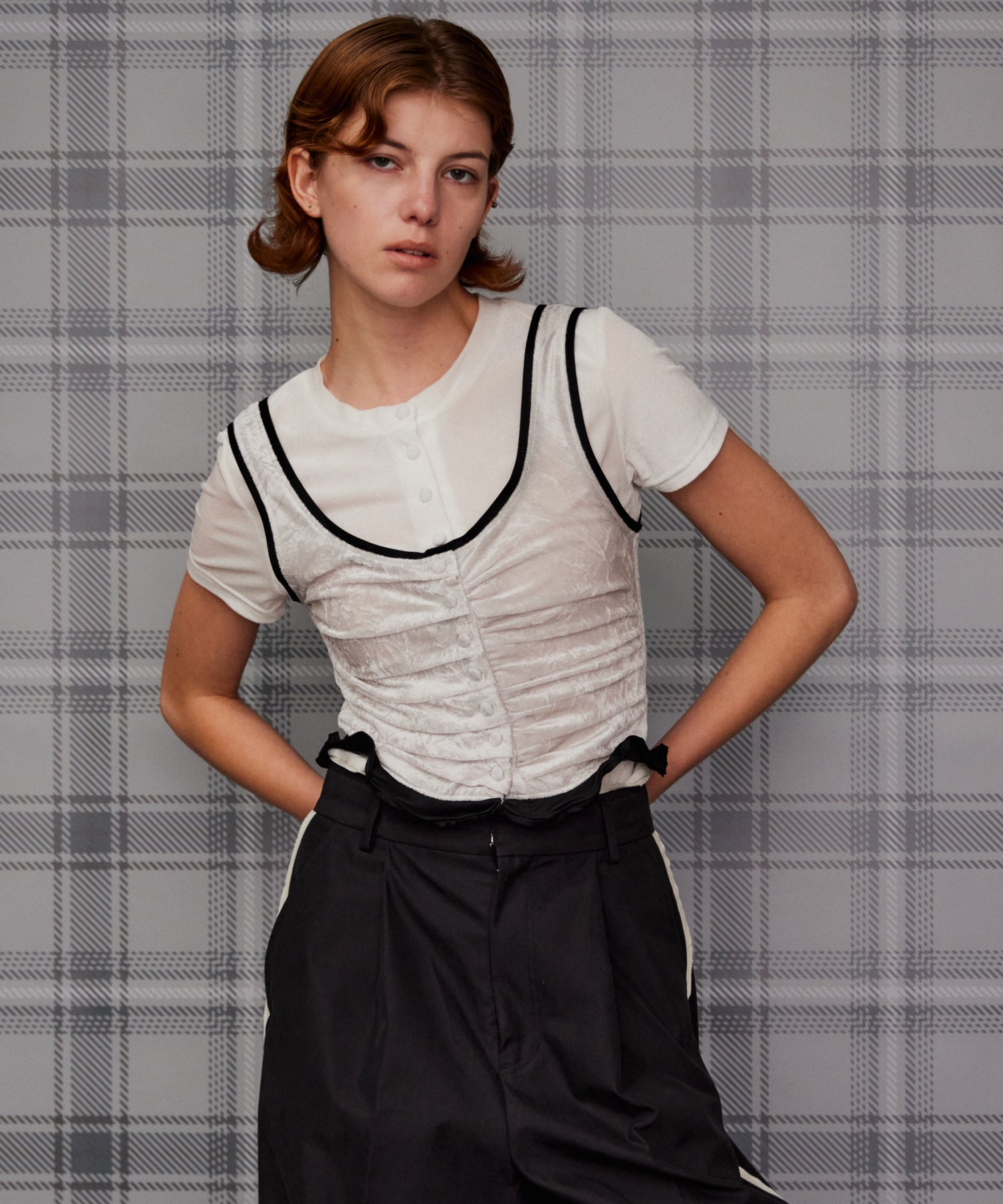 Layered Velour Top