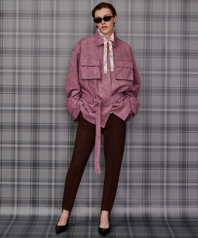 【26AUTUMN PRE-ORDER】Pintuck Stretch Stirrup Pants