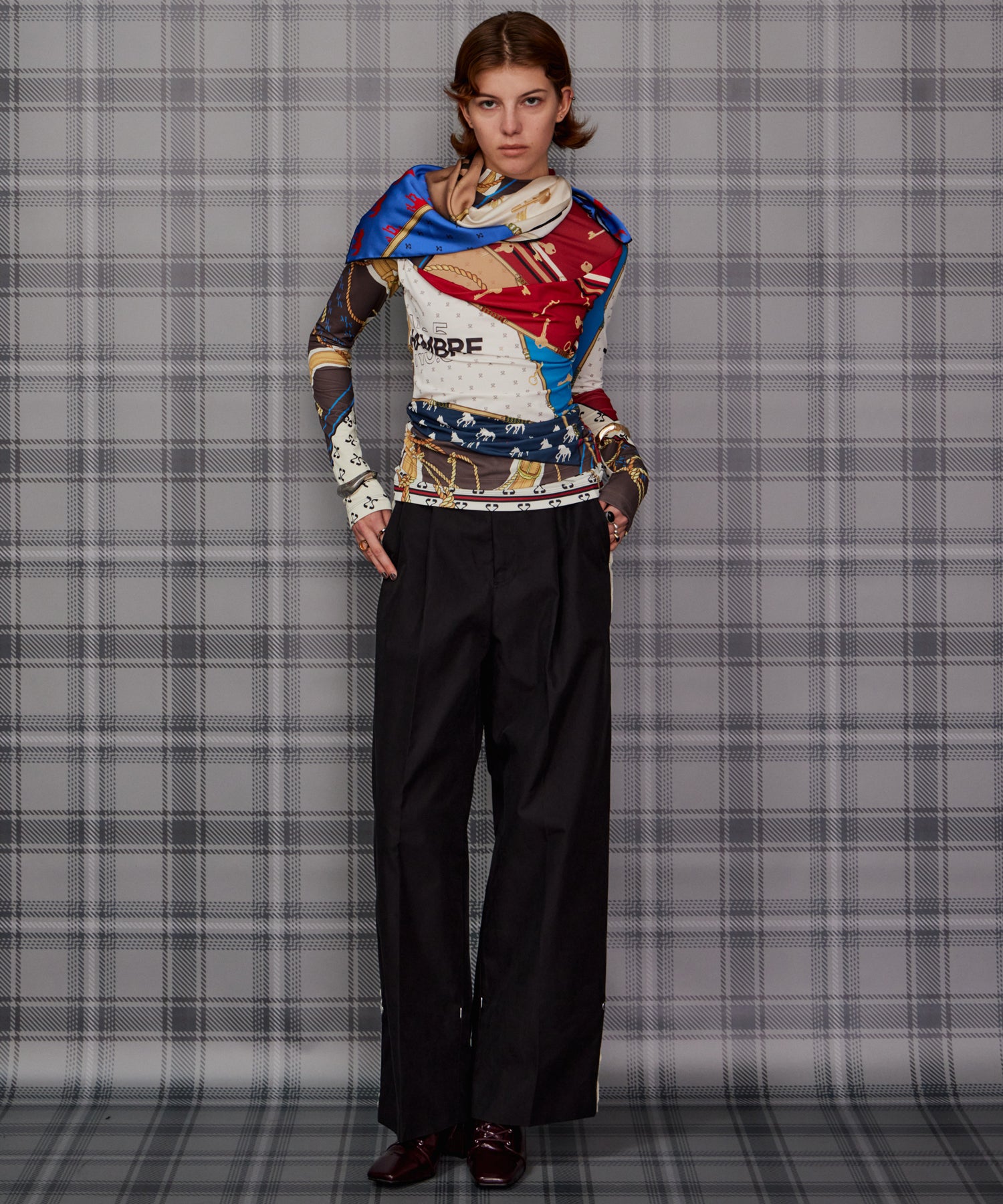 【26AUTUMN PRE-ORDER】CHAMBRE Scarf Top