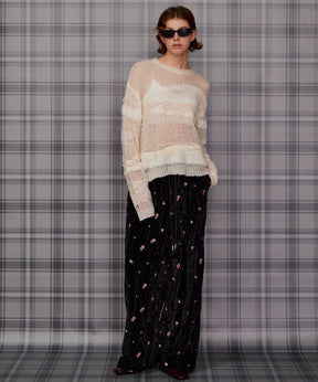 【26AUTUMN PRE-ORDER】Multi-Border Sheer Knit