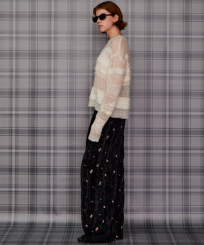【26AUTUMN PRE-ORDER】Multi-Border Sheer Knit