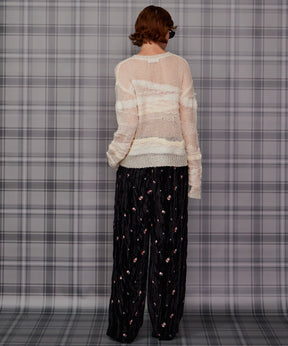 【26AUTUMN PRE-ORDER】Multi-Border Sheer Knit