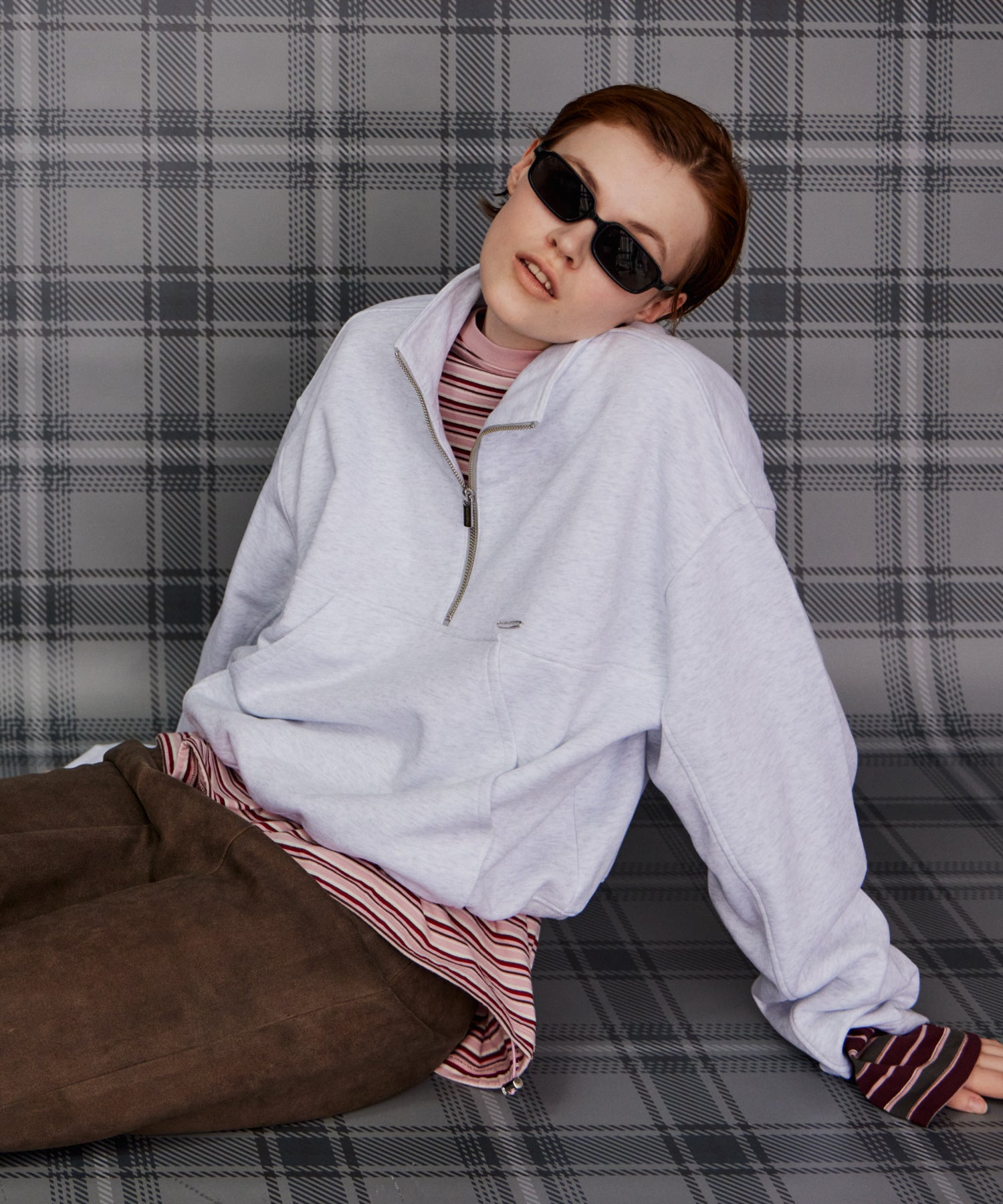 【26AUTUMN PRE-ORDER】Short Half-Zip Sweatshirt