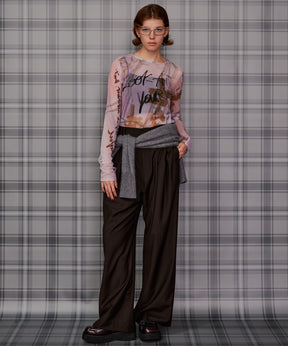 【26AUTUMN PRE-ORDER】Super 140 Wool Satin Slacks
