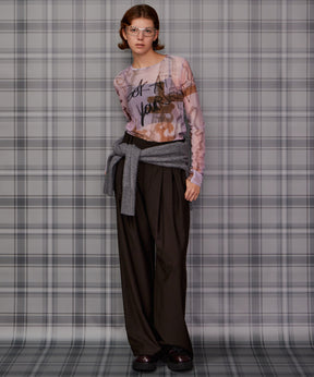 【26AUTUMN PRE-ORDER】Look at Yourself Logo Sheer Top
