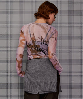 【26AUTUMN PRE-ORDER】Look at Yourself Logo Sheer Top